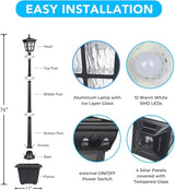 Kemeco Solar Post Light, ST4311AHP Dusk to Dawn Outdoor Bright Post Lamp with Planter for Lawn Yard Garden Patio | Lumora