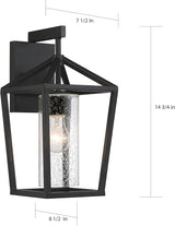 NUVO 60/6592 Hopewell Lighting Fixture, 1Lt Medium Lantern, Matte Black - Outdoor Wall Light | Lumora