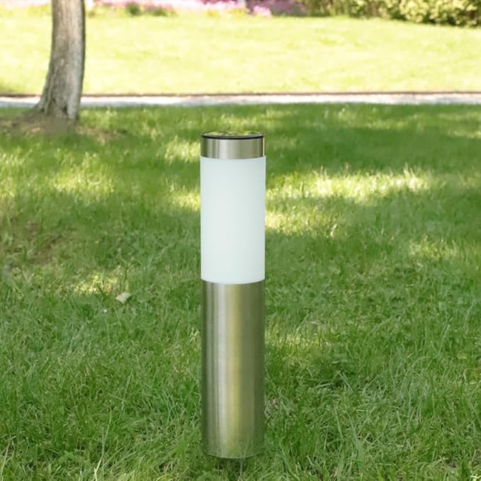 Solar Lawn Lights Stainless Steel Path Lights Outdoor Solar Garden Landscape Lamps for Yard Lighting