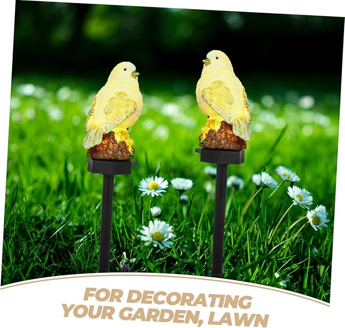 Solar Pathway Lights Led Stake Solar Lamp Bird Ornament for Garden Lawn and Decorations Easy to Install Random Designs
