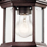 Kichler Barrie 10.25" 1 Light Outdoor Wall Light with Clear Beveled Glass in Black | Lumora