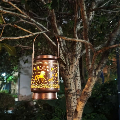 Unicorn Solar Light Outdoor Waterproof Hanging Decoration, Unicorn Metal Solar Decoration LED Lantern Outdoor Garden Decoration, Courtyard, Lawn, Tabletop, Path, Landscaping (Unicorn)