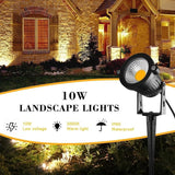 Low Voltage Landscape Lights 10W 12V Landscape Lighting with Connectors Warm White Waterproof Outdoor Spotlights | Lumora