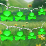 St Patricks Day Decorations Shamrock String Lights, 8.5FT Green Lucky Clover String Lights Waterproof with 10 Green | Lumora