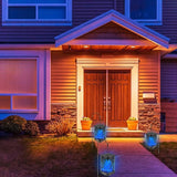 EOYIZW Solar Lights Outdoor, 99 LEDs Flickering Flame Lantern for Garden Decor- 2 Pack Waterproof Solar Garden | Lumora