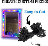 Holiday Lighting Outlet C7 Christmas Light String, Patio and Event Lighting, Black Cord, 12" Socket Spacing SPT-1 | Lumora