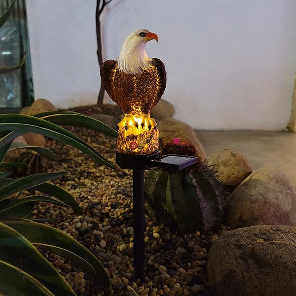 17in Solar Eagle Light, Resin Eagle Figurine Stake Light Garden Camping Eagle LED Light Outdoor Waterproof | Lumora