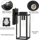 Large Outdoor Wall Light, 16 Inch Outdoor Wall Lantern, Dusk to Dawn Exterior Waterproof Wall Sconce, Anti-Rust | Lumora