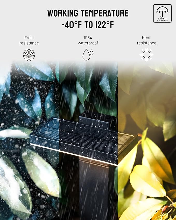 Yoolax Solar Pathway Lights Outdoor Motion Sensor Landscape Lights 2 Pack Aluminum Dual-use Path Lights for Garden, Patio, Yard, Driveway,Deck (Square)