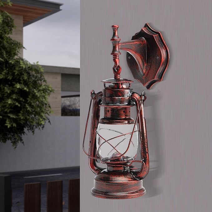 Brass Retro Wall Lamp – Vintage Industrial Sconce with E27 Socket, 5W Max - Outdoor Light Socket | Lumora