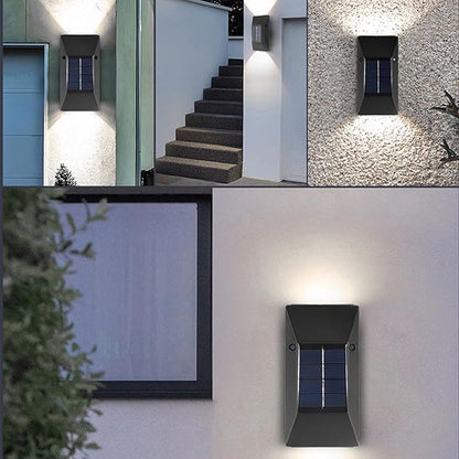 Generic Solar Outdoor Lights, Solar Wall Lights Outdoor Up and Down, 2024 New IP65 Waterproof Exterior Sconces Wall Lighting Solar Lights for Outside House Garden Yard Garage Porch (Black, 2 Pack)