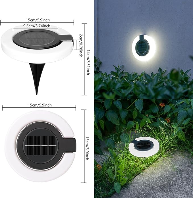 Solar Pathway Lights - Solar Landscape Lights Weather-Resistant | Auto On/Off, Energy-Saving Landscape Lighting for Front Yard, Path, Terrace, Sidewalk, Staircase (White Light)