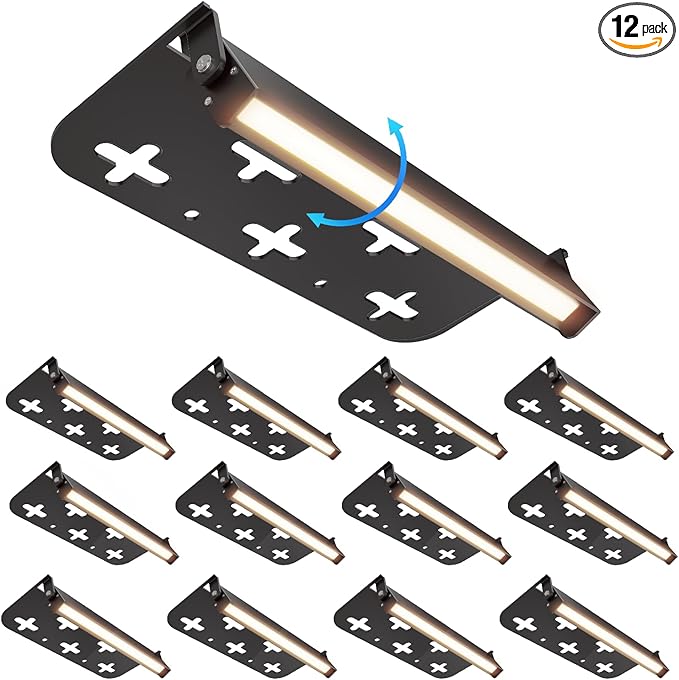 12 Pack 7 Inch Retaining Wall Lights, 5W LED Hardscape Lighting 12V AC/DC Low Voltage Step Lights Outdoor, 2700K | Lumora