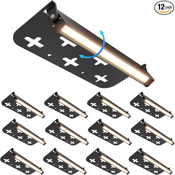 12 Pack 7 Inch Retaining Wall Lights, 5W LED Hardscape Lighting 12V AC/DC Low Voltage Step Lights Outdoor, 2700K | Lumora