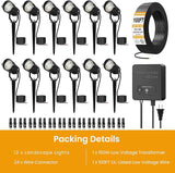 6W Landscape Lighting Kit, Low Voltage Landscape Lights with Transformer 100FT UL-Listed Wire & Connectors, 3000K | Lumora