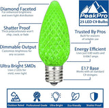 Novelty Lights 500CT Case C9 LED Faceted Ultra Bright Dimmable Outdoor Christmas Light Replacement Bulbs Decorative | Lumora