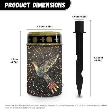 Bird Pattern Solar Light Outdoor Solar Garden Lights Bright Solar Path Lights Outdoor Cemetery Solar Light for Grave Memorial Gift
