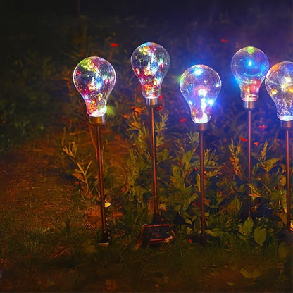 4-Pack Solar Garden Lights, 16 Led Warm Glow, 2.5W Solar Pathway Lights with Stakes, Outdoor Waterproof Decorative Lighting, Fcc & Ce Approved
