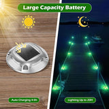 AGPTEK Solar Driveway Lights Outdoor 1 Pack, 2 Color Modes LED Deck Dock Marine Waterproof Security Marker Lights | Lumora
