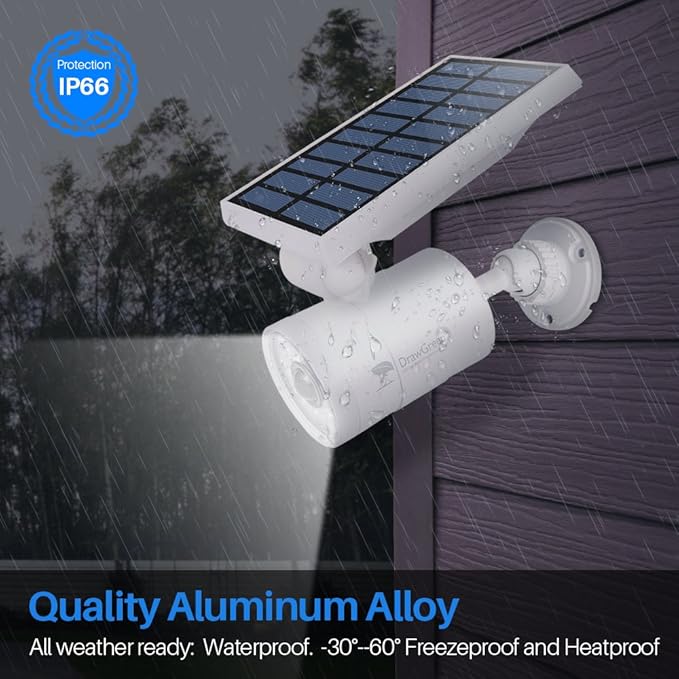Solar Motion Sensor Light Outdoor of 2, Motion Sensor Solar Lights Aluminum Cameras Fill Flood Security Spotlights | Lumora