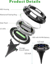 Biling Solar Outdoor Lights Walkway Lights 12 Packs, Bright Solar Ground Lights Uplight Sidelight Waterproof for | Lumora