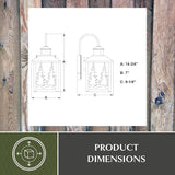 VAXCEL Yosemite Bronze Motion Sensor Dusk to Dawn Rustic Outdoor Wall Light White Glass | Lumora