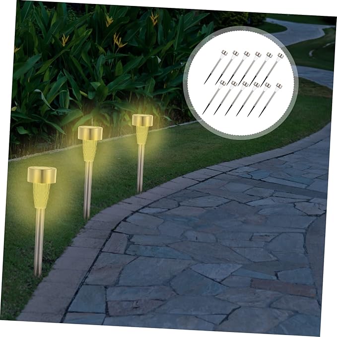 12pcs Outdoor Solar Lights for Solar Pathway Lights Low Voltage Landscape Stake Garden for Decor | Lumora