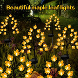 Solar Fall Lights for Thanksgiving Day Decorations Outdoor,2PACK 40LED Artificial Maple Tree for Fall Party Gifts | Lumora