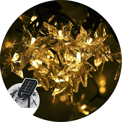 Solar String Lights Outdoor Lights led Big Five-Pointed Star Light String 8 Functions Outdoor Lantern Christmas Garden Decoration