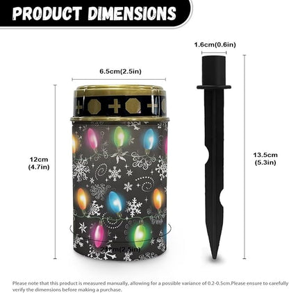 Colored Xmas Lights Solar Garden Lights Outdoor Waterproof Cemetery Decorations for Grave Outdoor Lights
