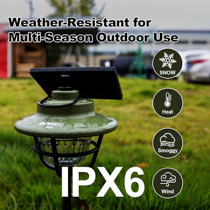 SUNREI Multipurpose Solar Light, Automatic Sensing Outdoor Solar Lights, Infinite Dimming, 35h Battery Life, Type-C Charging, Ipx6 Waterproof for Courtyards, Lawns, Gardens, Pathway, Indoor, etc