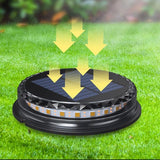 4-Pack Solar Ground Lights Warm White Light Disk Light Solar Powered Outdoor Waterproof in-Ground Lights Warm White | Lumora