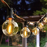 100ft Outdoor String Lights Waterproof/Connectable/Dimmable with 62 LED Shatterproof Bulbs UL Listed, G40 Globe | Lumora