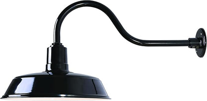 CANARM BL16WACBK Outdoor Aluminum Barn Light Black, 16 Inch