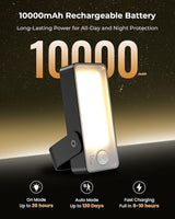 2 Pack Motion Sensor Outdoor Lights, 10000mAh Rechargeable 600 Lumen Battery Operated Outdoor Wall Lights with 3 | Lumora