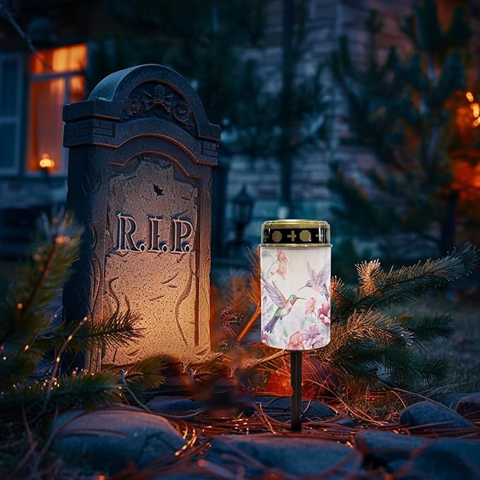 Hummingbird Cemetery Solar Lights for Grave Waterproof and Weather Resistant Solar Lights Outdoor Pathway Flameless | Lumora