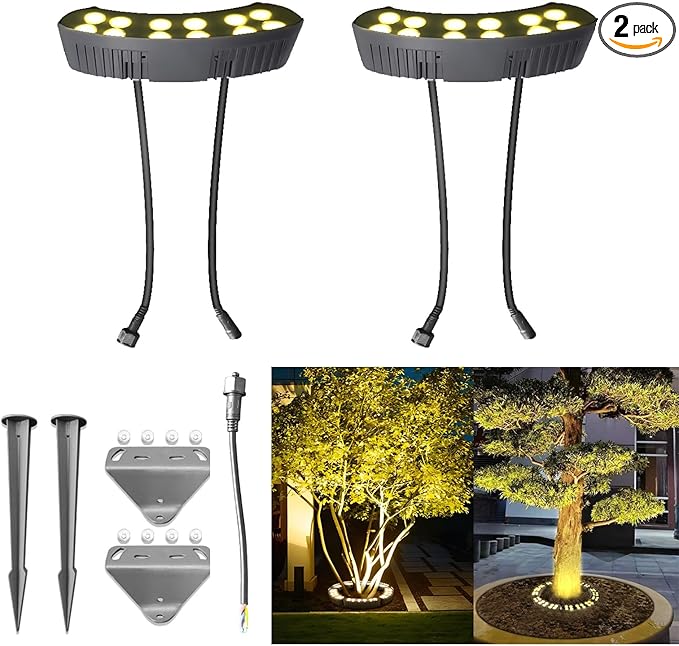 Tree Lights Outdoor, Low Voltage Landscape Lighting, DC 24V LED Landscape Spotlights Waterproof, 3000K Warm White | Lumora