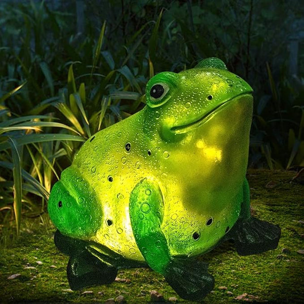TIJNN Solar Frog Lights Deck Decorative Lighting Statue Lawn Patio Backyard Outdoor Garden Decoration Housewarming | Lumora