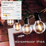 Outdoor String Lights 200FT Waterproof Globe String Lights with 104 Shatterproof G40 LED bulbs, Dimmable | Lumora