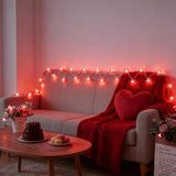 100 LED Red Cherry Blossom Flowrer String Lights, 33 FT Plug in Fairy Floral Lamp with 8 Modes, Flexible Clear Wire | Lumora