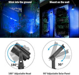 T-SUNUS 4 Pack Solar Landscape Spotlights - Blue, Waterproof IP65, 9.8ft Cable - Outdoor Security Flood Light | Lumora