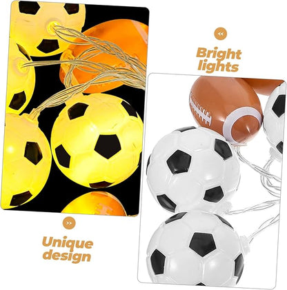 Led Sports String Light Bulb Decorative Hanging Lights for Outdoor Parties Camping and Sports Events Battery Operated Warm Illumination for Patio and Backyard Decor