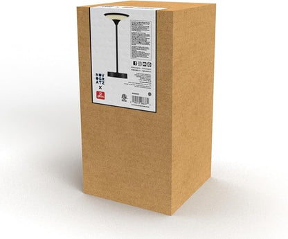 GLOBE Electric x Novogratz 60000031 12" 1.5W LED Integrated Outdoor Table Lamp, Matte Black, Frosted Diffuser, USB-C Charging Cable, On/Off Touch Switch on Base, 3-Step Dimmer, Outdoor Table Décor