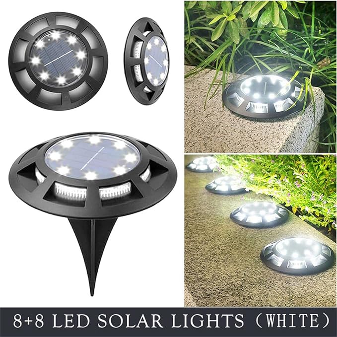 Solar Ground Lights Outdoor Waterproof 2 Pack Solar Lights Outdoor Pathway Garden Decorative Light Landscape | Lumora