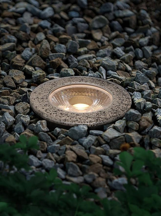 LEONLITE 12-Pack 3W Well Lights Landscape LED In Ground, 320LM 12-24V AC/DC Low Voltage, CRI90 IP67 Waterproof Inground Well Lights Outdoor, Rock Color, Aluminum, Embedded Parts Included, 3000K