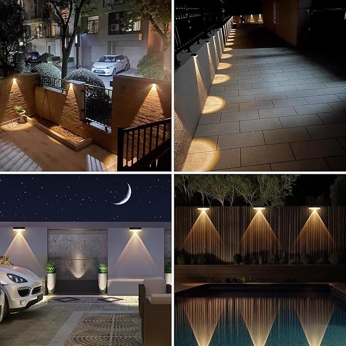 Solar Fence Lights Outdoor, 16 Pack Fence Light Solar Powered, Deck Lights Waterproof Led for Garden, Backyard | Lumora