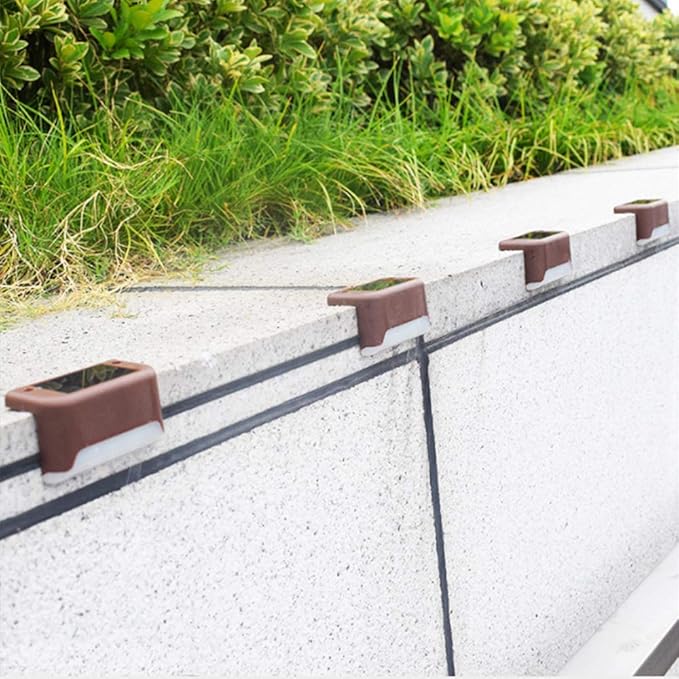 MODOAO Solar Deck Lights Solar Step Lights Waterproof Led Solar Lamp Led Solar Fence Lamp for Patio, Stairs,Garden Pathway, Fences and Path and Driveway (12 Pack)