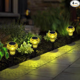 Easter Solar Pathway Lights Outdoor Decorative 4 Pack, Yellow LED Mushroom Solar Lights Outdoor Waterproof Solar | Lumora