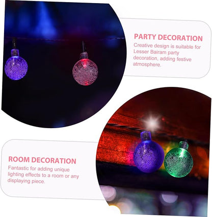 DOITOOL 1set Led Solar String Light Outdoor Decor Lights for Garden Patio Fence and Balcony Solar Panels