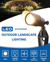 Solid Brass 12V Wired Low Voltage Spot Lights with 5W MR16 LED Bulb Warm White, Waterproof IP67 Outdoor Spot Lights | Lumora